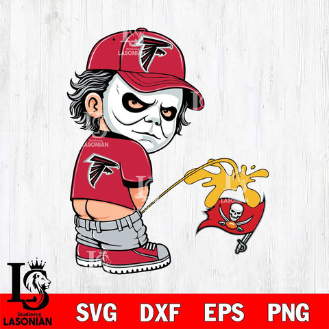 Atlanta Falcons Michael Myers Piss On Tampa Bay Buccaneers Svg Eps Dxf Png File, Digital Download, Instant Download