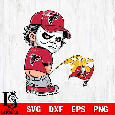 Atlanta Falcons Michael Myers Piss On Tampa Bay Buccaneers Svg Eps Dxf Png File, Digital Download, Instant Download