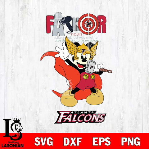 Atlanta Falcons Mickey Father Sport Svg Eps Dxf Png File, NFL File Cut,Digital Download,Instant Download,Disney Svg Files