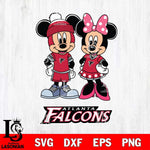 Atlanta Falcons Mickey Minnie Mouse Pink Svg Eps Dxf Png File, Bundle NFl svg , File Cut , Digital Download , Instant Download, Laser Cut Svg Files