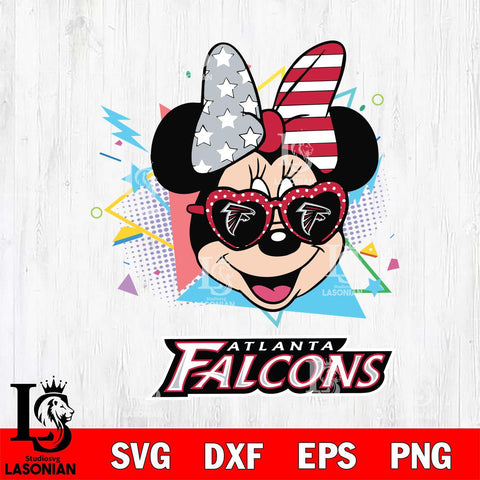 Atlanta Falcons Minnie Mouse Love Sport SVG DXF EPS PNG FILE, Disney Father day File Cut,Digital Download,Instant Download,Disney Svg Files