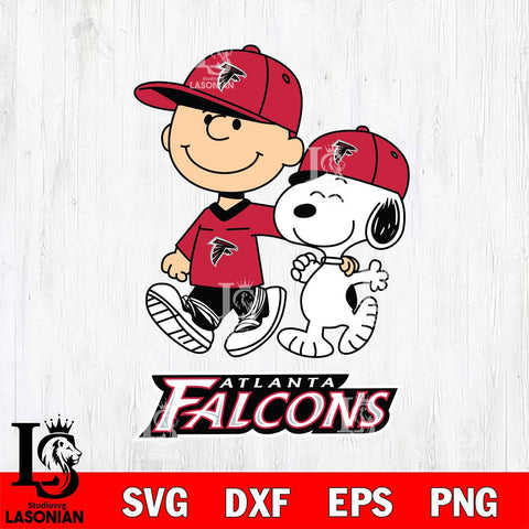Atlanta Falcons Peanuts Snoopy Friends SVG DXF EPS PNG FILE,Snoopy File Cut, Nfl Digital Download,Instant Download, Silhouette