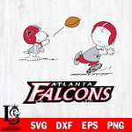 Atlanta Falcons Peanuts play football SVG DXF EPS PNG FILE,Snoopy File Cut, Nfl Digital Download,Instant Download, Silhouette