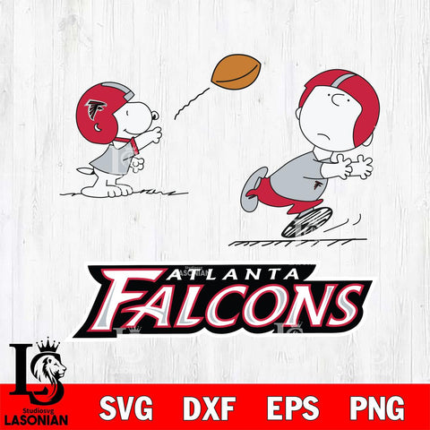 Atlanta Falcons Peanuts play football SVG DXF EPS PNG FILE,Snoopy File Cut, Nfl Digital Download,Instant Download, Silhouette