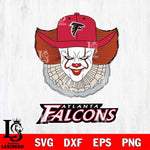 Atlanta Falcons Pennywise Horror Sport 12 Svg Eps Dxf Png File, NFL svg, Digital Download, Instant Download