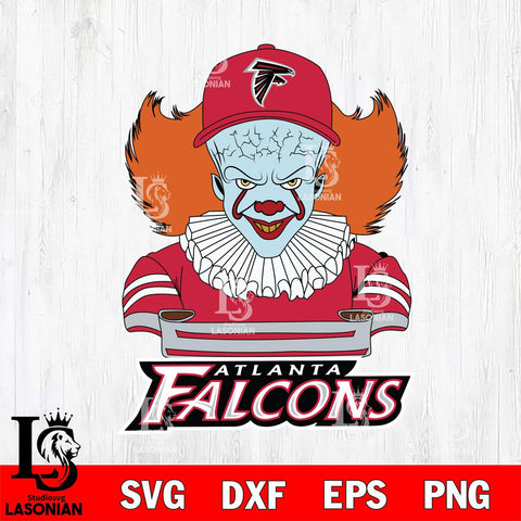 Atlanta Falcons Pennywise Horror Sport 2 Svg Eps Dxf Png File, NFL svg, Digital Download, Instant Download