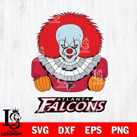 Atlanta Falcons Pennywise Horror Sport 3 Svg Eps Dxf Png File, NFL svg, Digital Download, Instant Download