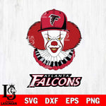 Atlanta Falcons Pennywise Horror Sport 4 Svg Eps Dxf Png File, NFL svg, Digital Download, Instant Download
