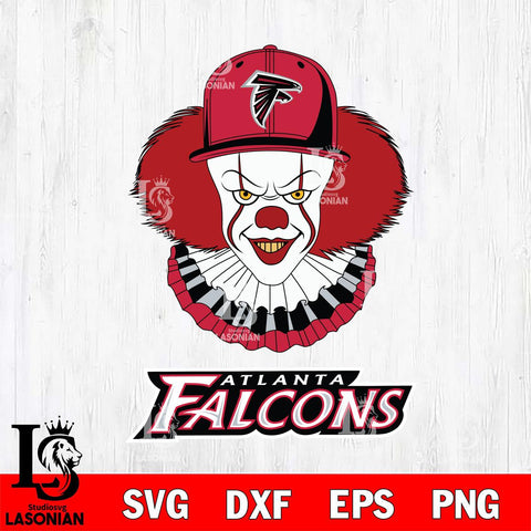 Atlanta Falcons Pennywise Horror Sport 4 Svg Eps Dxf Png File, NFL svg, Digital Download, Instant Download