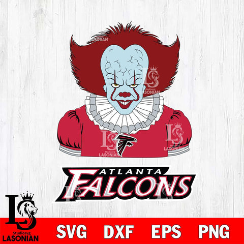 Atlanta Falcons Pennywise Horror Sport 5 Svg Eps Dxf Png File, NFL svg, Digital Download, Instant Download