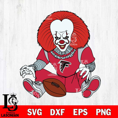 Atlanta Falcons Pennywise Horror Sport 6 Svg Eps Dxf Png File, NFL svg, Digital Download, Instant Download