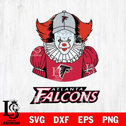 Atlanta Falcons Pennywise Horror Sport 7 Svg Eps Dxf Png File, NFL svg, Digital Download, Instant Download
