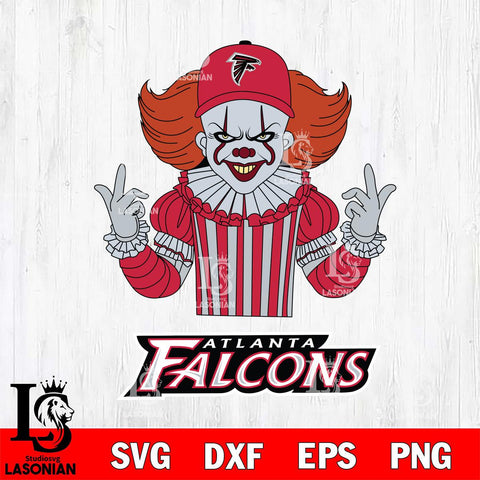 Atlanta Falcons Pennywise Horror Sport 8 Svg Eps Dxf Png File, NFL svg, Digital Download, Instant Download