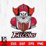 Atlanta Falcons Pennywise Horror Sport 9 Svg Eps Dxf Png File, NFL svg, Digital Download, Instant Download