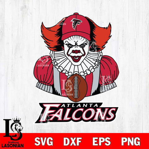 Atlanta Falcons Pennywise Horror Sport 9 Svg Eps Dxf Png File, NFL svg, Digital Download, Instant Download