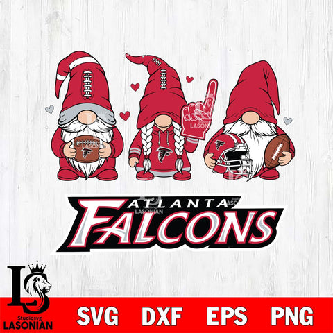Atlanta Falcons Rugby Gnome File Cut, NFL SVG, Digital Download , CHRISTMAS Criucut , Silhouette