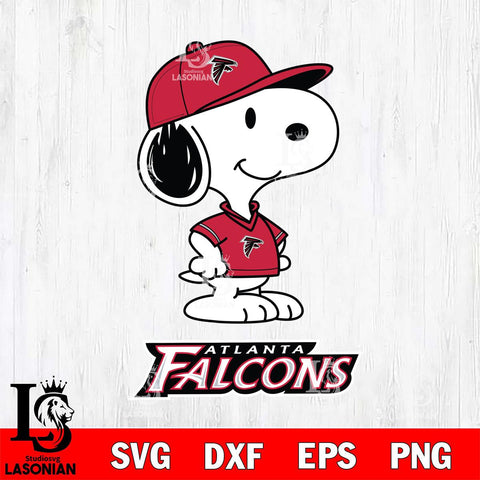 Atlanta Falcons Snoopy Football sport SVG DXF EPS PNG FILE,Snoopy File Cut, Nfl Digital Download,Instant Download, Silhouette