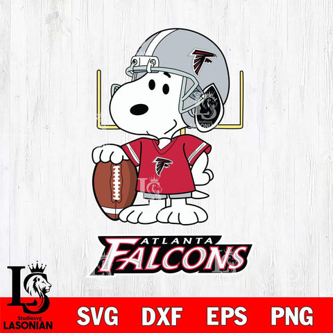 Atlanta Falcons Snoopy Player Football SVG DXF EPS PNG FILE,Snoopy File Cut, Nfl Digital Download,Instant Download, Silhouette