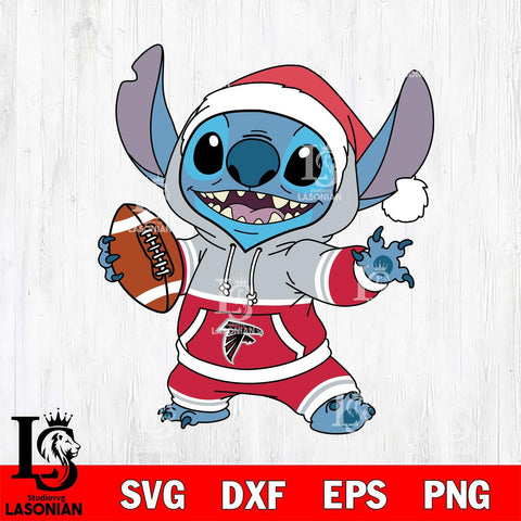 Atlanta Falcons Stitch Football Christmas File Cut, NFL SVG DXF EPS PNG FILE, Digital Download , Criucut , Silhouette