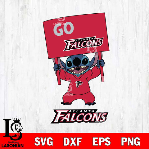 Atlanta Falcons Stitch Go cheer SVG DXF EPS PNG FILE, NFL File Cut, Digital Download,Instant Download, Silhouette, Cricut
