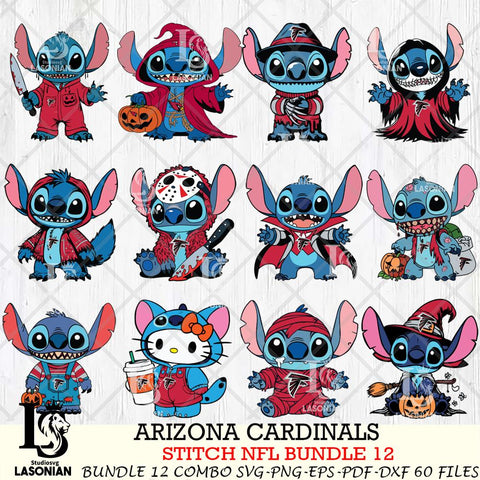 Atlanta Falcons Stitch Horror Bundle 12 SVG Eps Dxf Png File, Bundle NFL svg, Digital Download, Instant Download