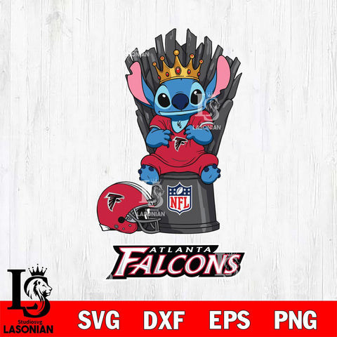 Atlanta Falcons Stitch King Football SVG DXF EPS PNG FILE, Stitch File Cut,NFL Digital Download,Instant Download, Silhouette