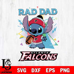 Atlanta Falcons Stitch Rad Dad SVG DXF EPS PNG FILE, Disney Father day File Cut,Digital Download,Instant Download,Disney Svg Files