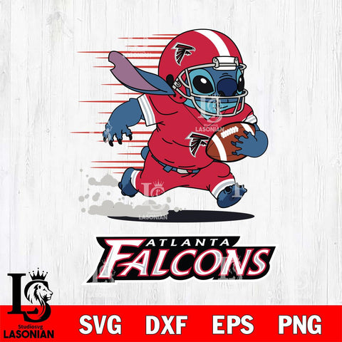 Atlanta Falcons Stitch Run Football SVG DXF EPS PNG FILE, NFL File Cut, Digital Download,Instant Download, Silhouette, Cricut