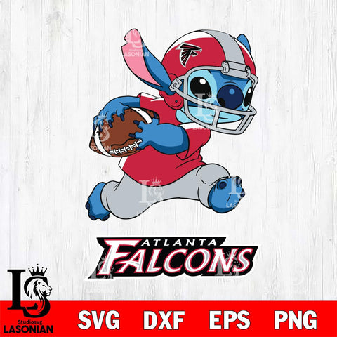 Atlanta Falcons Stitch Run Rugby Ball SVG DXF EPS PNG FILE, Stitch File Cut,NFL Digital Download,Instant Download, Silhouette