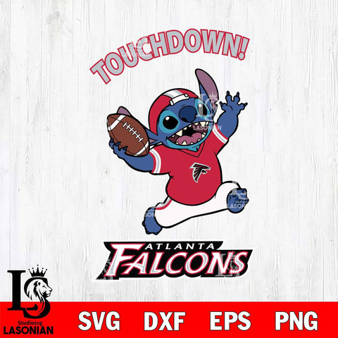 Atlanta Falcons Stitch Touchdown SVG DXF EPS PNG FILE, NFL File Cut, Digital Download,Instant Download, Silhouette, Cricut