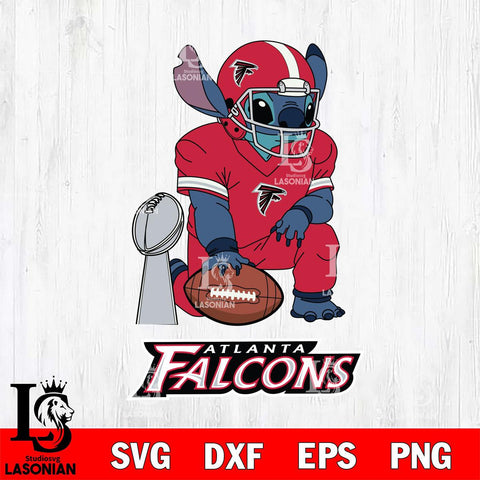 Atlanta Falcons Stitch Vince Lombardi Trophy SVG DXF EPS PNG FILE, NFL File Cut, Digital Download,Instant Download, Silhouette, Cricut