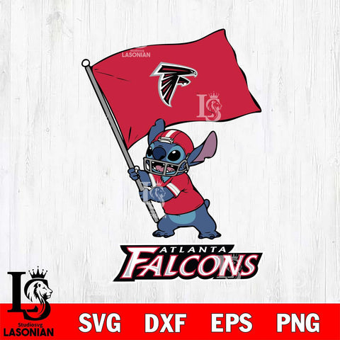 Atlanta Falcons Stitch flag SVG DXF EPS PNG FILE, NFL File Cut, Digital Download,Instant Download, Silhouette, Cricut