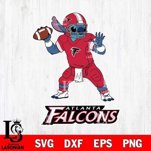 Atlanta Falcons Stitch throw the ball SVG DXF EPS PNG FILE, NFL File Cut, Digital Download,Instant Download, Silhouette, Cricut