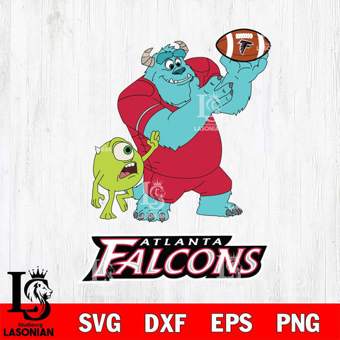 Atlanta Falcons Sully & Mike Football Cricut,Christmas SVG DXF EPS PNG FILE, Digital Download,Instant Download, Silhouette