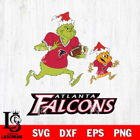 Atlanta Falcons The Grinch & Max Football Cricut,Christmas SVG DXF EPS PNG FILE, Digital Download,Instant Download, Silhouette
