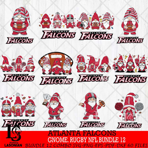 Atlanta Falcons  Gnome Football NFL Bundle File Cut, NFL SVG, Digital Download , CHRISTMAS Criucut , Silhouette