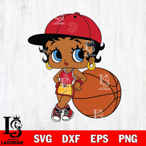 Atlanta Hawks Betty Boop NBA 10 Svg Eps Dxf Png File, NBA svg, Digital Download, Instant Download