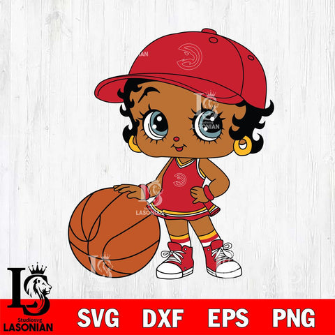 Atlanta Hawks Betty Boop NBA 11 Svg Eps Dxf Png File, NBA svg, Digital Download, Instant Download