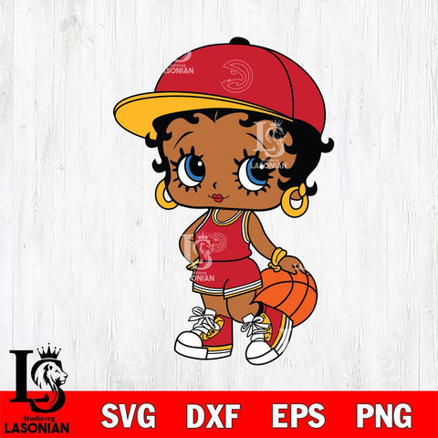 Atlanta Hawks Betty Boop NBA 2 Svg Eps Dxf Png File, NBA svg, Digital Download, Instant Download