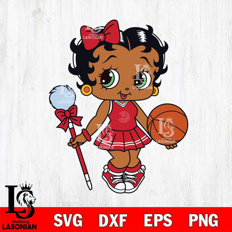 Atlanta Hawks Betty Boop NBA 3 Svg Eps Dxf Png File, NBA svg, Digital Download, Instant Download