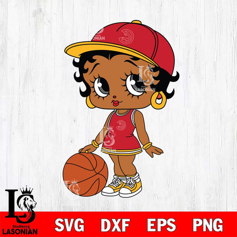 Atlanta Hawks Betty Boop NBA 6 Svg Eps Dxf Png File, NBA svg, Digital Download, Instant Download