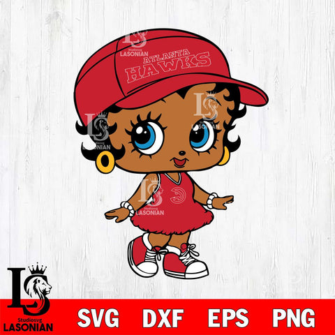 Atlanta Hawks Betty Boop NBA 7 Svg Eps Dxf Png File, NBA svg, Digital Download, Instant Download