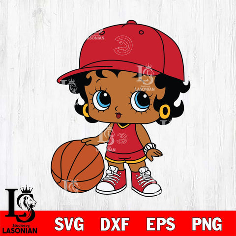 Atlanta Hawks Betty Boop NBA 8 Svg Eps Dxf Png File, NBA svg, Digital Download, Instant Download