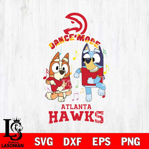 Atlanta Hawks Bluey Bingo Svg Eps Dxf Png File, NBA svg, Digital Download, Instant Download