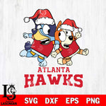 Atlanta Hawks Bluey Christmas Holiday Svg Eps Dxf Png File, Digital Download