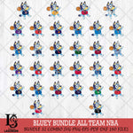 Bluey sport 3 NBA Svg Eps Dxf Png File, Digital Download, Instant Download