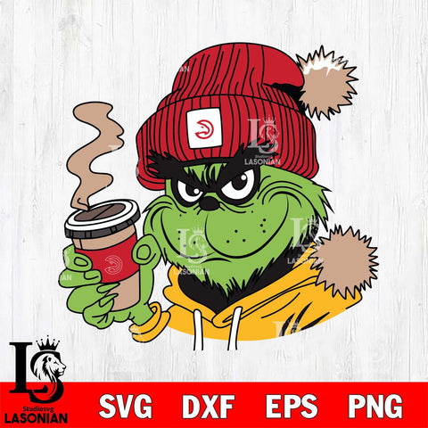Atlanta Hawks Boujee Grinch 4 Svg Eps Dxf Png File, Digital Download, Instant Download