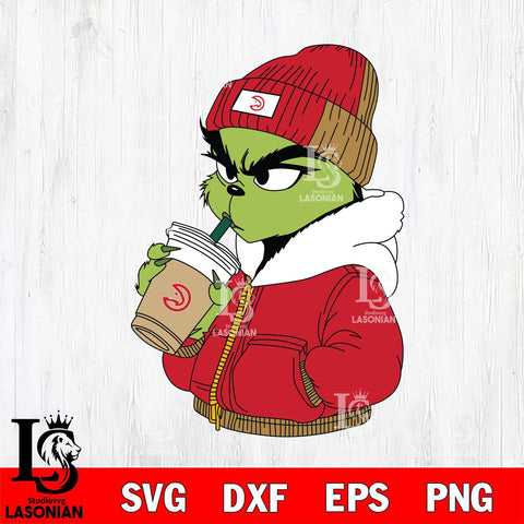 Atlanta Hawks Boujee Grinch 6 Svg Eps Dxf Png File, Digital Download, Instant Download
