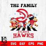 Atlanta Hawks Family Bluey Christmas Svg Eps Dxf Png File, Digital Download