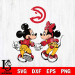 Atlanta Hawks Fan Minnie And Mickey Love Svg Eps Dxf Png File, Digital Download, Instant Download